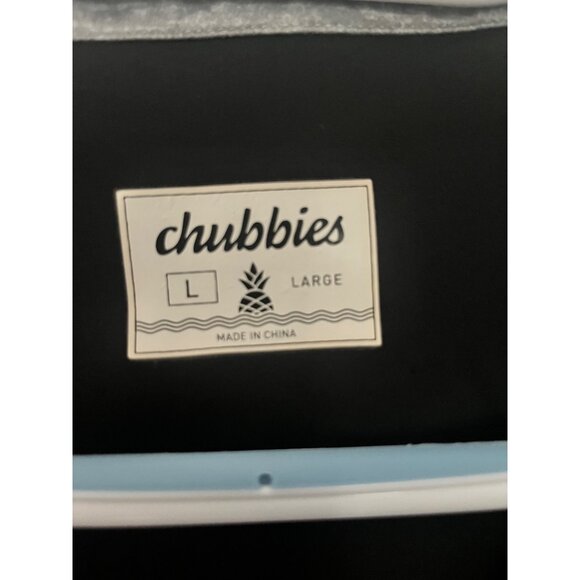 Chubbies Mens Black Gray Quarter-Zip Pullover Yellow Accents Sz L - Picture 4 of 8